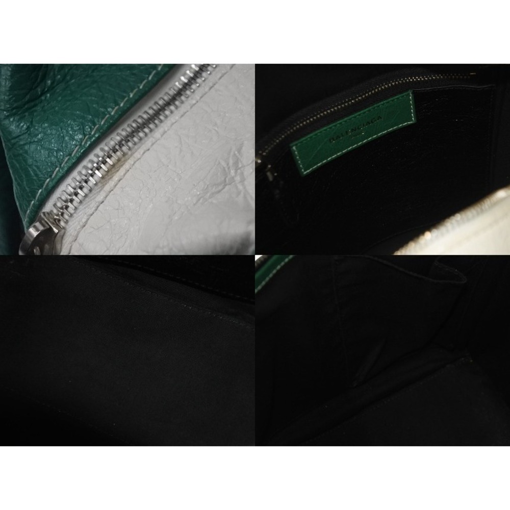 BALENCIAGA Bazaar Shopper Handbag Logo Multicolored Lambskin - Picture 7 of 8
